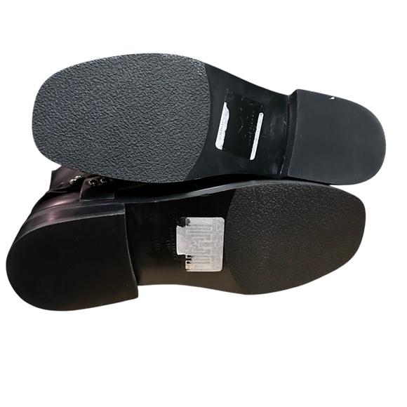 Marc Fisher Black Leather Womens Harness Square Toe Chelsea Boots 9.5 - Picture 11 of 13